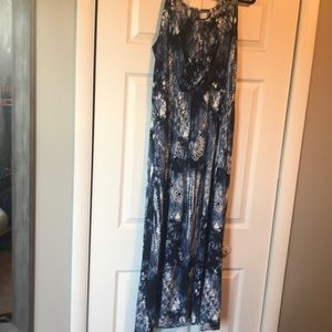 Blue Tie-Dye print sundress